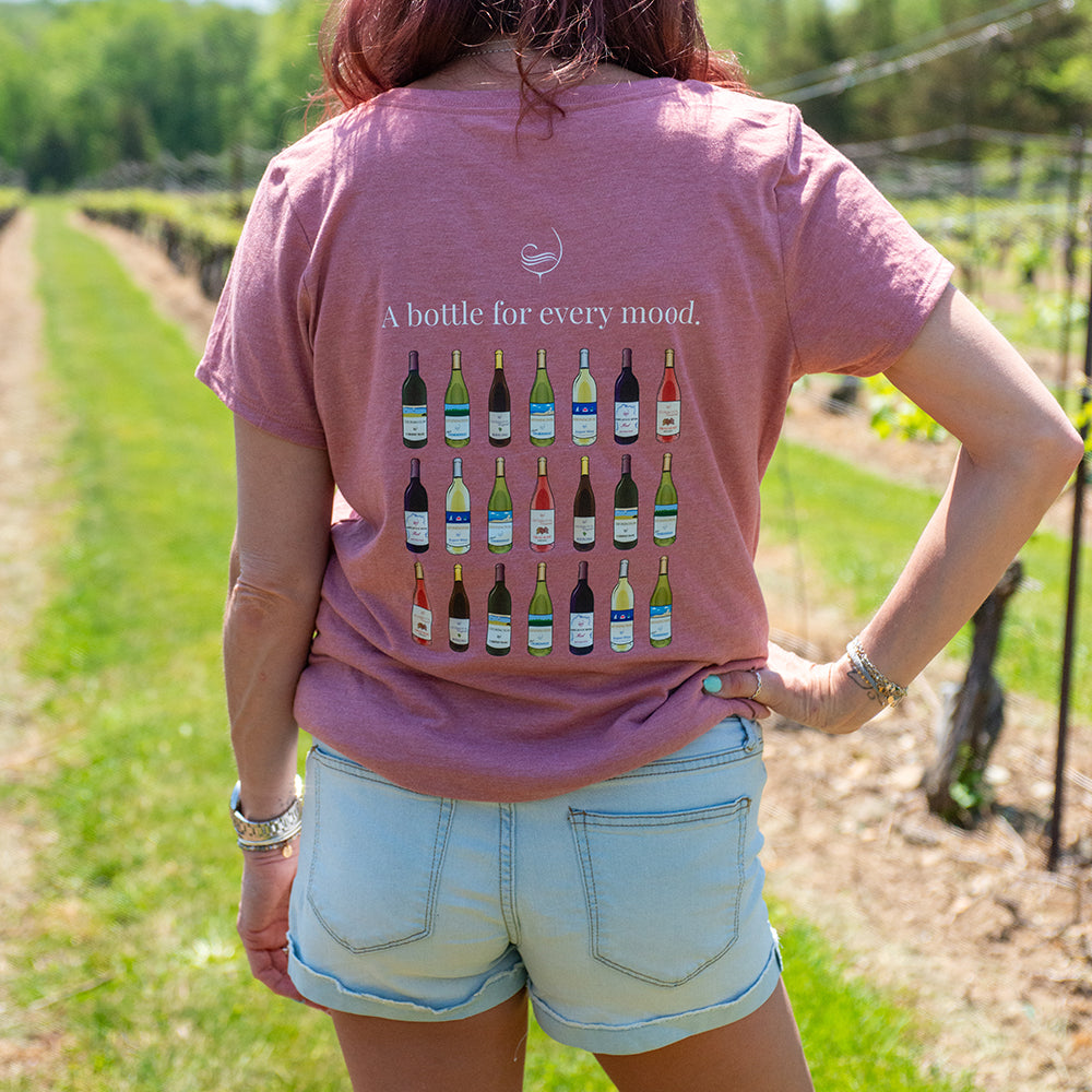 A Bottle for Every Mood v-neck (Blush)